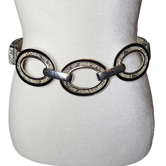 Chico's leather snake skin belt - Picture 1 of 17